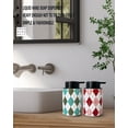 thumbnail image 4 of ABCISI Soap Dispenser, ​​Modern Ceramic Soap Dispenser with Fashionable appearance design for Kitchen Bathroom Decor, 12ounce Refillable Liquid Dispenser for Kitchen  (Green Rhombus Pattern), 4 of 12