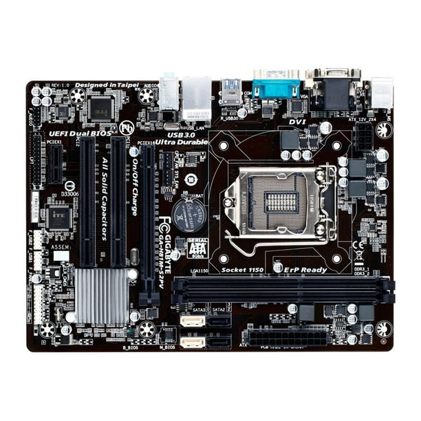 Gigabyte Ultra Durable 4 Plus Ga H81m S2pv Rev 1 0 Desktop Motherboard Walmart Com Walmart Com