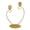 Golden double headed, variant on AOOOWER Metal Candle Holder with Elegant Flower Shape Iron Tapered Candlestick Candelabra for Adding Romance Touch to Space