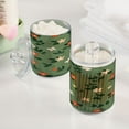 thumbnail image 5 of 2 Pack Flowers with Leaves Qtip Holder Dispenser Clear Plastic Storage Apothecary Jars for Cotton Swabs Balls Pads Floss, 5 of 7