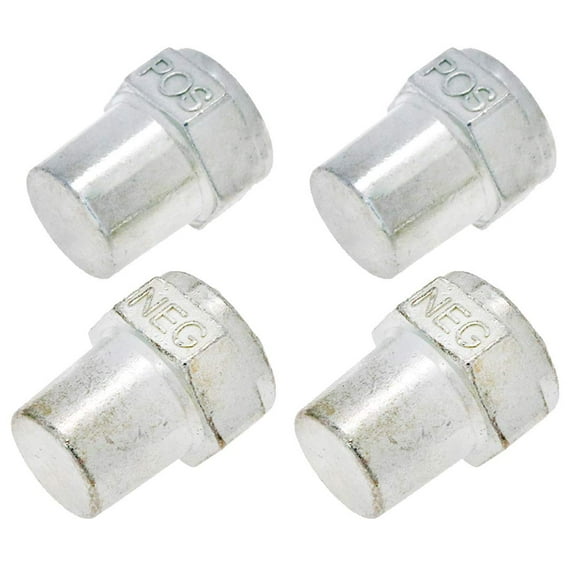 AUTUT 2 Paires Adaptateurs de Batterie en Alliage de Zinc pour Voiture, Borne de Batterie Positive Négative, Filetage Femelle 3/8