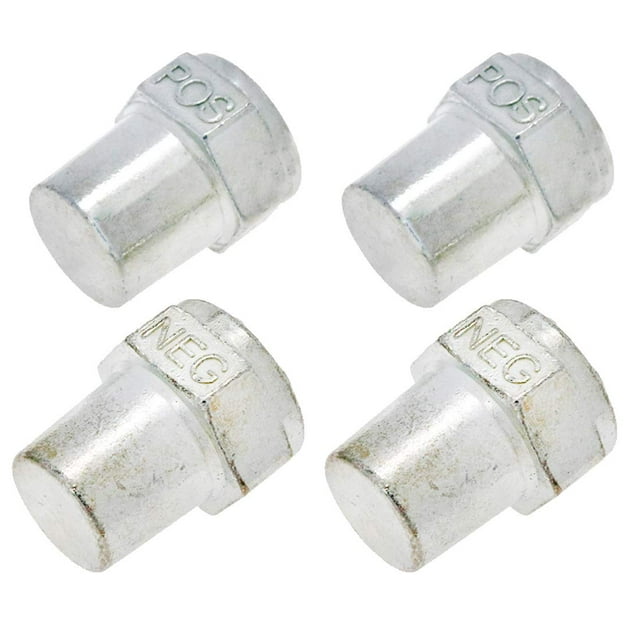 AUTUT 2 Pairs Car Positive Negative Battery Post Terminal Zinc Alloy Battery Adapters, 3/8 Female Thread