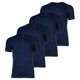 thumbnail image 1 of s.Oliver Camiseta para hombre, 4-Pack - Básica, Cuello redondo, Liso Marina L (Large), 1 of 3