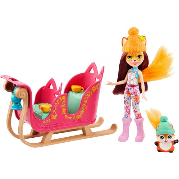 Enchantimals Snowtastic Sled With Felicity Fox & Flick Dolls