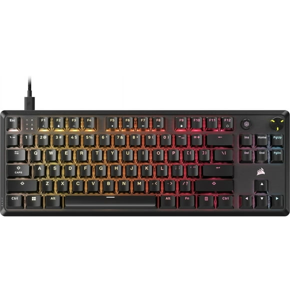 Corsair K70 CORE TKL RGB Tenkeyless Mechanical Wired Gaming Keyboard &acirc;&#128;&#147; Pre-Lubed MLX Red v2 Linear Switches, SOCD, ABS Double-Shot Keycaps, Sound Dampening, 1