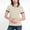Beige, variant on Tqcoqu Womens Polos Shirts with Collar Short Sleeve Golf Shirts Casual Business Work Top V Neck Classic Fitted Shirt,Beige Women's S-XXXXL