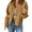 Khaki, variant on Rutainlusire Womens Fashion Corduroy Buttoned Comfy Truck Jackets 2026 Ladies' Casual Solid Color Lapel Button Long Sleeved Cardigan Jacket