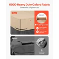 thumbnail image 3 of Outdoor Hot Tub Cover 85 x 85 x 20 Inch Weatherproof Waterproof Protector Heavy Duty 600D Oxford Fabric 950N Tearing Strength Square Spa Cover Brown, 3 of 6