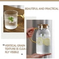 thumbnail image 2 of Ribbed Glass Pitchers, Glass Ribbed Pitcher with Lid, Liter Classic Vertical Stripes Heat Glass Jug with Handle, Glass Water Carafe with Spout, Beverage Container(1pc,1.2L), 2 of 8