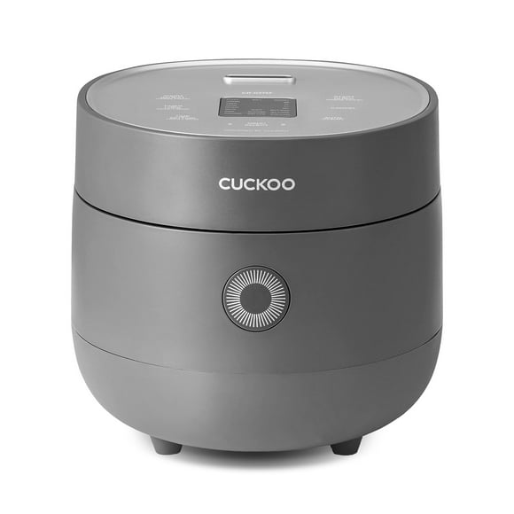 CUCKOO CR-0675FG Cuiseur à Riz Micom 6 Tasses (Non Cuit) / 12 Tasses (Cuit) avec Pot Intérieur Antiadhésif, 13 Modes de Menu, Écran LCD, Technologie Logique Floue, Nettoyage Automatique (Gris)