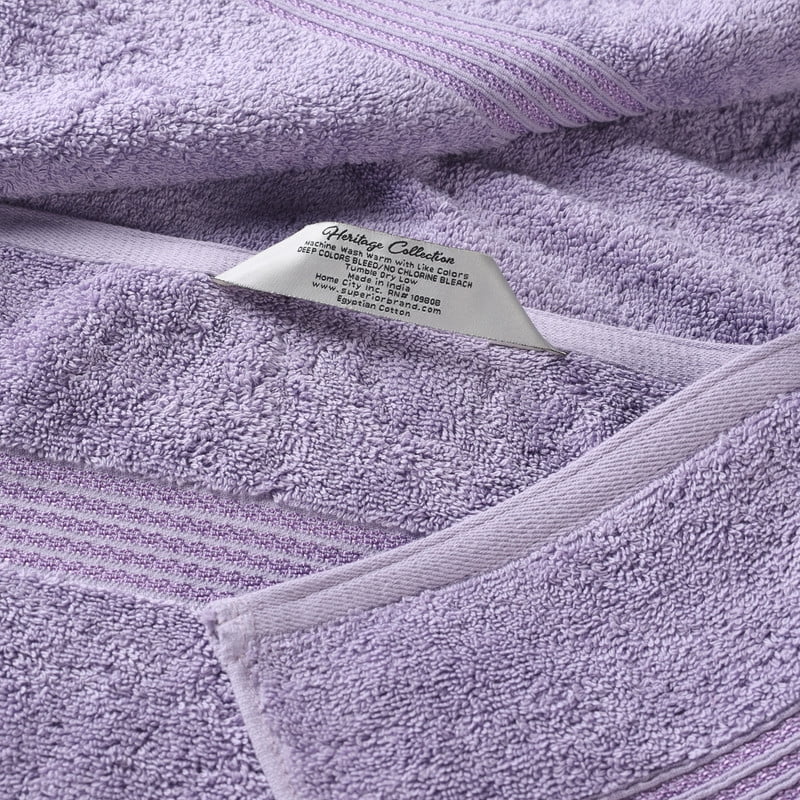 Superior Egyptian Cotton Absorbent 3-Piece Royal Purple Towel Set