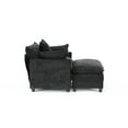 thumbnail image 5 of Muumblus Oversized Accent Chair with Ottoman, Chenille Reading Armchair for Living Room, Bedroom, Black, 5 of 6