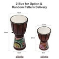 thumbnail image 5 of Muslady 4 Inch Djembe African Hand Drum Wooden African Drum With Goatskin Surface Hand-painted Colorful Patter for Children Beginners, 5 of 9