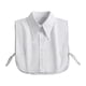 thumbnail image 3 of Blusa desmontable, versátil, ligera y a la moda para mujer con cuello falso Blanco con botón, 3 of 9