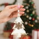 thumbnail image 5 of Adornos navideños, adornos navideños, regalos navideños, adorno navideño de madera dorada, árbol de Navidad, estrella, corazón, copo de nieve de terciopelo, decoración festiva, accesorios colgantes, l, 5 of 6
