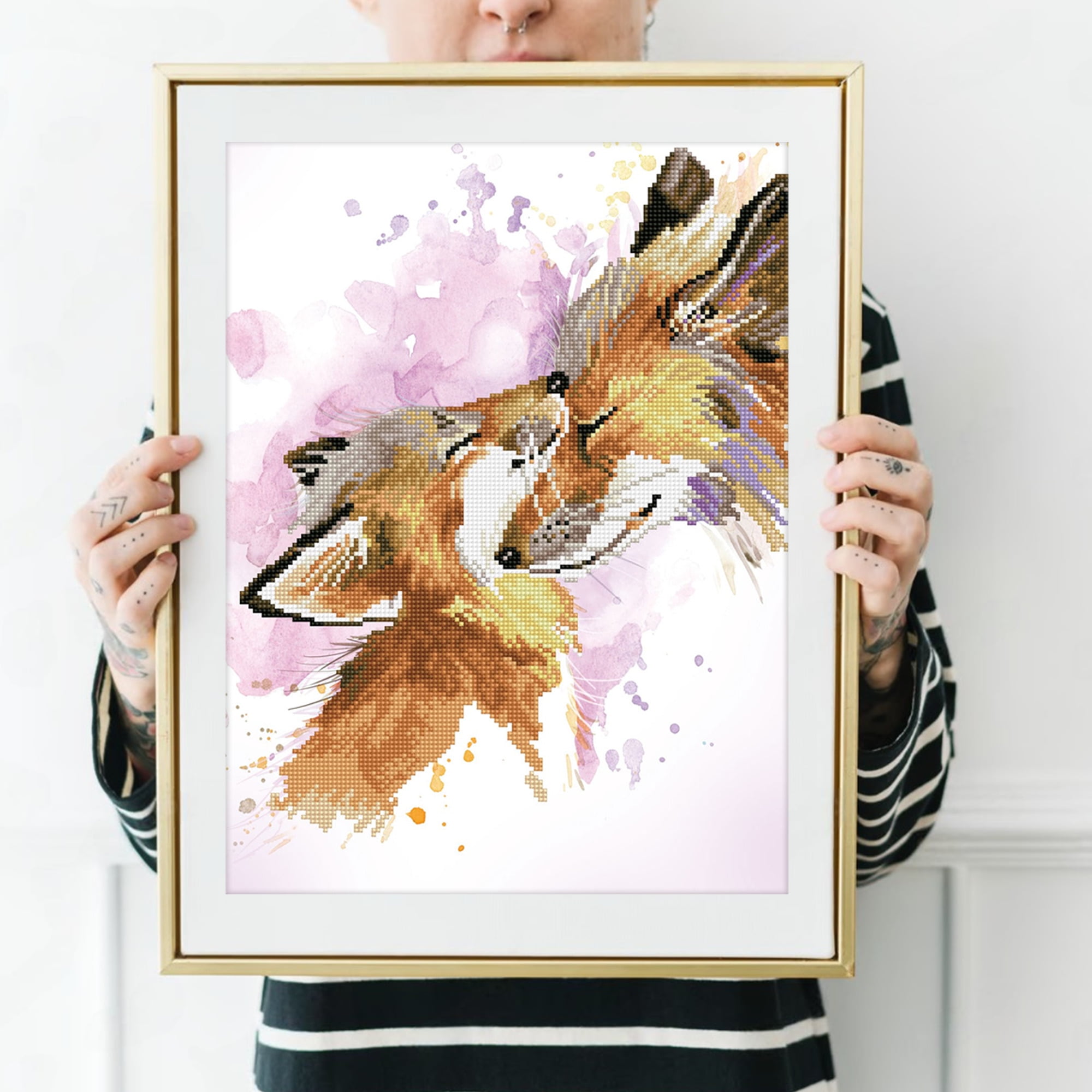 Diamond Dotz Fox Bliss Animal Diamond Painting Kits for Adults - Diamond Art Kits a Relaxing Creative Craft Kit with Dotz Gems 16"x20"