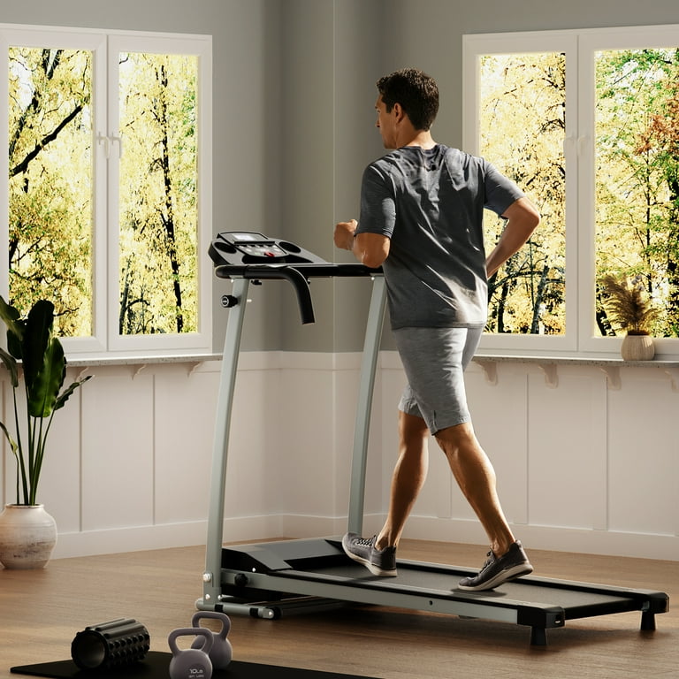 Costway 2 HP Up to 7.5MPH Folding Treadmill Motorized Running Machine 12 Preset Program LCD Display Screen