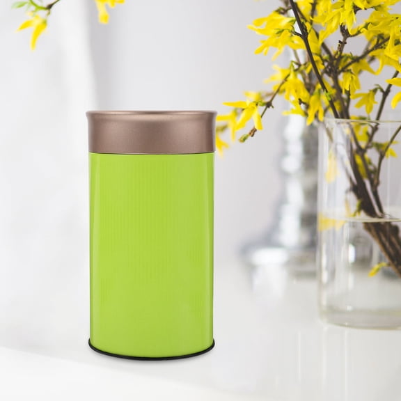 MERRYHAPY Tea Jar Tea Canister Tinplate Green 1Pack