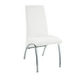 thumbnail image 2 of Benzara Polyurethane Upholstered Metal Side Chair, Set of Two, White and Silver, 2 of 2