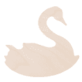 thumbnail image 5 of Wood Shape Rocking Swan 6x5.5", 5 of 6