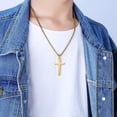 thumbnail image 4 of SharkTRUE Collier Croix en Acier Unisexe Élégant : Durable, Ajustable, Foi & Déclaration de Mode, 4 of 8