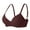 Wine, variant on Feancey Push Up Wireless Bras for Women Support V Neck Bralettes No Underwire Bra Comfortable Lightly Padded Everyday Brassieres Purple L