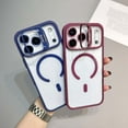 thumbnail image 4 of Magnetic Case for iPhone 17 [Compatible with MagSafe] With Buil-in Camera Ring Kickstand, Clear Cover Drop Shockproof Protective Ultra Slim Phone Case Cover With Lens Flim,Blue, 4 of 10