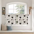 thumbnail image 2 of Rooster Farmhouse Beige Tier Curtains 36 Inch Length, Farm Animals Simple Modern Cafe Short Curtains for Bathroom Over Sink, Small Kitchen Curtain Light Filtering Tiered Drapes 2 Panels 27.5"Wx36"L, 2 of 8