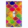 thumbnail image 1 of Metal Light Switch Plate Outlet Cover Mermaid Colorful MER007, 1 of 13