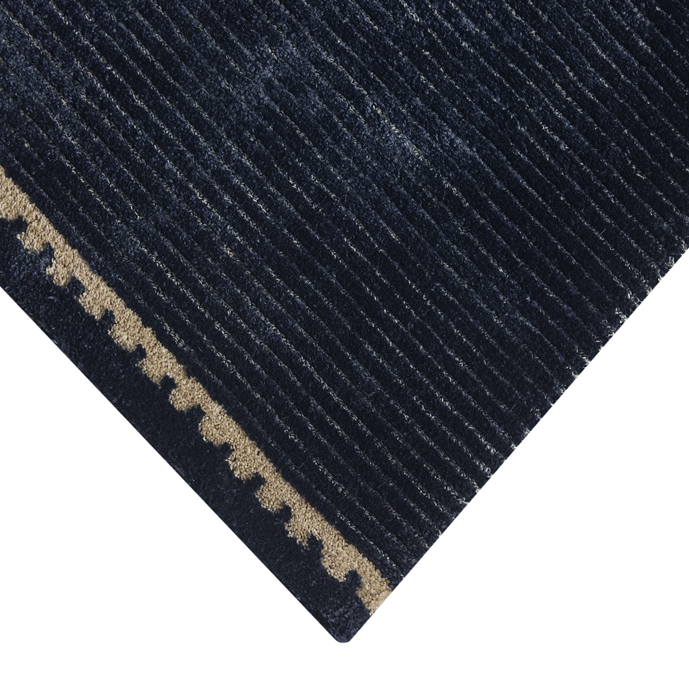 Better Homes & Gardens Washed Indigo Blue Coleman Tonal Hem 5' x 8' Area Rug