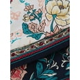 thumbnail image 5 of DYMADE Women Basic Pullover 3/4 Sleeve V-Neck Floral Print Midi Dress, 5 of 6