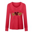thumbnail image 4 of DPTALR Blouse Décontractée Imprimée à Manches Longues Col en V pour Femmes, 4 of 5