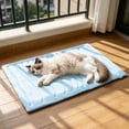 thumbnail image 6 of Dog Cooling Mat, Thickened Breathable Cold Pad for Summer Active Dog, 36x22in Portable Washable Kennel Crate Pet Bed, Rapid Cooling Durable, Blue, 6 of 6