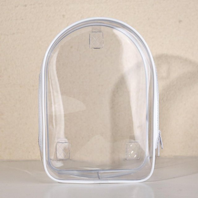 Petit Sac de Rangement pour Poupée Sac de Poupée Extérieur Étanche Portable Étui de Transport PVC Transparent pour Poupée de 20cm