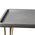 thumbnail image 3 of Rectangular Wooden Side Table with Hairpin Legs, Gray and Gold- Saltoro Sherpi, 3 of 5