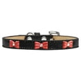 thumbnail image 4 of Dog, Puppy  Pet Widget Ice Cream Collar, "Red Glitter Bow", 4 of 8