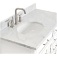 thumbnail image 6 of Ariel D043slcw2ovo Kensington 42" Thick Carrara Marble Vanity Top - White, 6 of 7