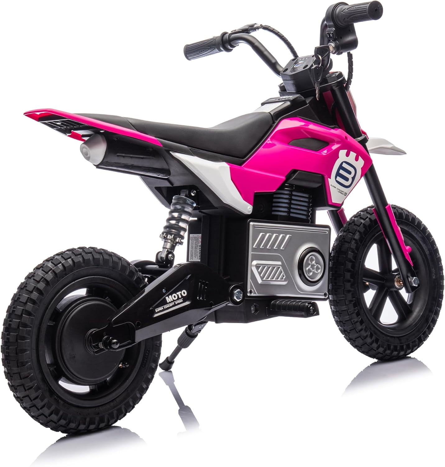 Ambifirner 24V  Ride On Electric Off-Road Motorcycle,200W Motor 9.32MPH Speed Dirt Bike Motocross, Soft Seat