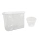thumbnail image 1 of Contenedor de almacenamiento de arroz, organizador de cereales con taza medidora, caja para almacenar granos a prueba de polvo para el hogar, sellado claro, 1 of 9