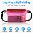 thumbnail image 7 of Waterproof Fanny Pack - Waterproof Phone Pouch with Waist Strap - Beach Accessories Waterproof Pouch Dry Bag Keep Phone Valuables Safe for Beach Surfing Kayaking Boating Fishing,Pink, 7 of 7