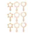 thumbnail image 1 of Shisuyan DIY Wooden Mirror Light Brown 9Pcs 5.4X3.1In Handheld Mirror, 1 of 9