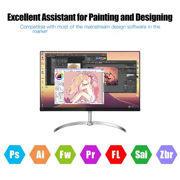 Drawing 10x6 Inch Professional Graphics Drawing Tablet 12 Express Keys With 8192 Levels Support PC Laptop Connection