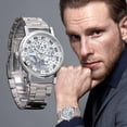 thumbnail image 2 of Resicozy Casual Stainless Watchea for Men Big Face Quartz Watch Classic Numeral Dial Dress Watch Silver, 2 of 7