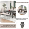 thumbnail image 4 of EUROCO 6 Piece Kitchen Dining Table and Chair Set,60” Dining Room Table Set with Solid Wood Table,4 Upholstered Chairs and 1 Upholstered Bench,Rectangle Dining Table Set for 6, 4 of 9