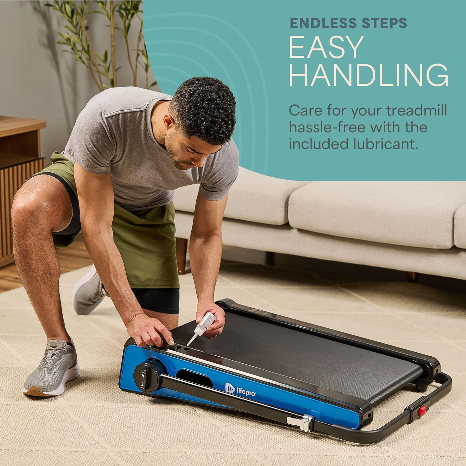 LifePro Small Mini Walking Pad Treadmill – Compact, Portable, Installation-Free, Under-Desk Design with Adjustable Incline, 3MPH Speed, 220lbs Capacity