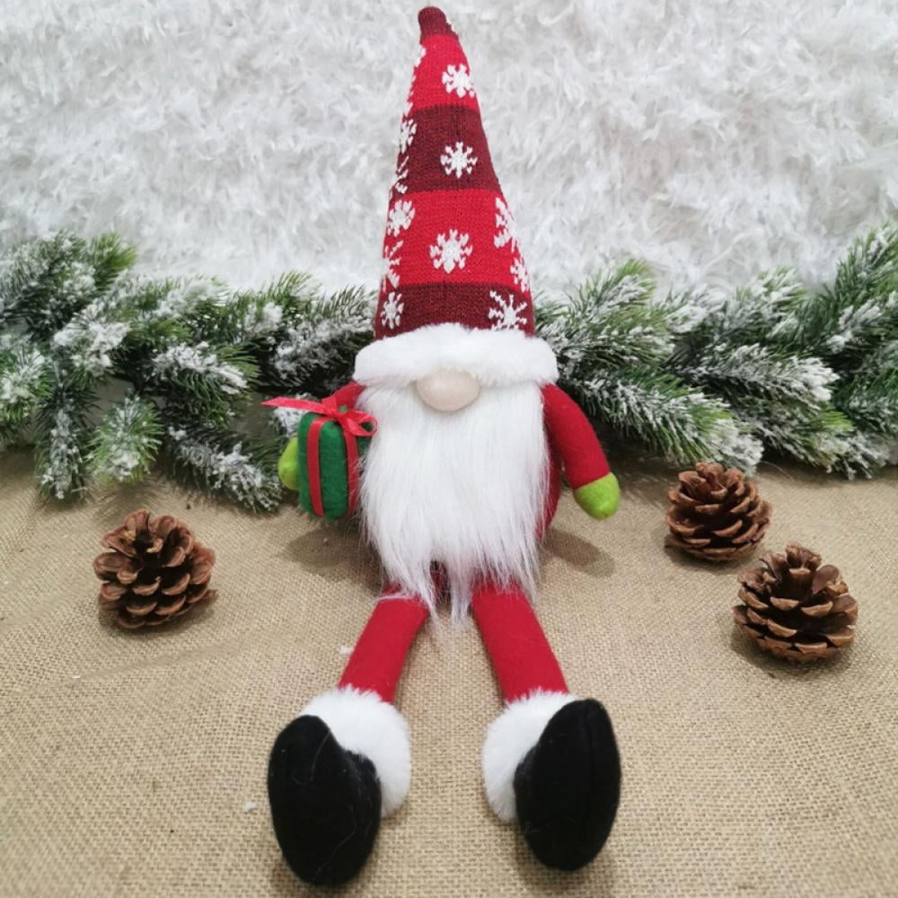 Christmas Faceless Gnome Santa Xmas Tree CLIP Ornament Doll Decoration NWT 
