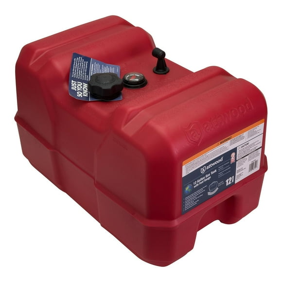 Attwood Réservoir de Carburant Marin 8812LPG2 Capacité de 12 Gallons; Gaz; Polyéthylène Haute Densité HDPE /éthylène Vinyle Alcool; avec Jauge; Portable; Design Ergonomique