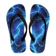 thumbnail image 2 of Psesaysky Little Kid Girls Boys Beach Pool Flip Flops Blue Storm Print Sandals Water Shoes Size 11, 2 of 7