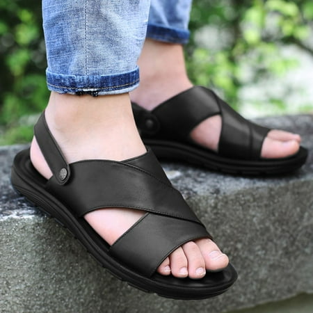 

Alueeu Men s sandals Men s Summer Walking Sandals Breathable Casual Outdoor Non-Slip Beach Slipper