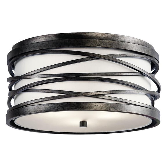 3 Light Flush Mount with Soft Contemporary Inspirations 7.75 inches Tall By 16 inches Wide Bailey Street Home 147-Bel-2013796